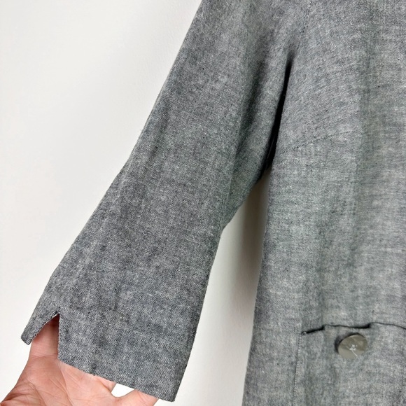 Norm Thompson Vintage Gray Linen-Blend Jacket - Picture 8 of 11